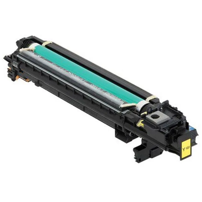 Yellow Konica Minolta imaging drum unit in rectangular housing