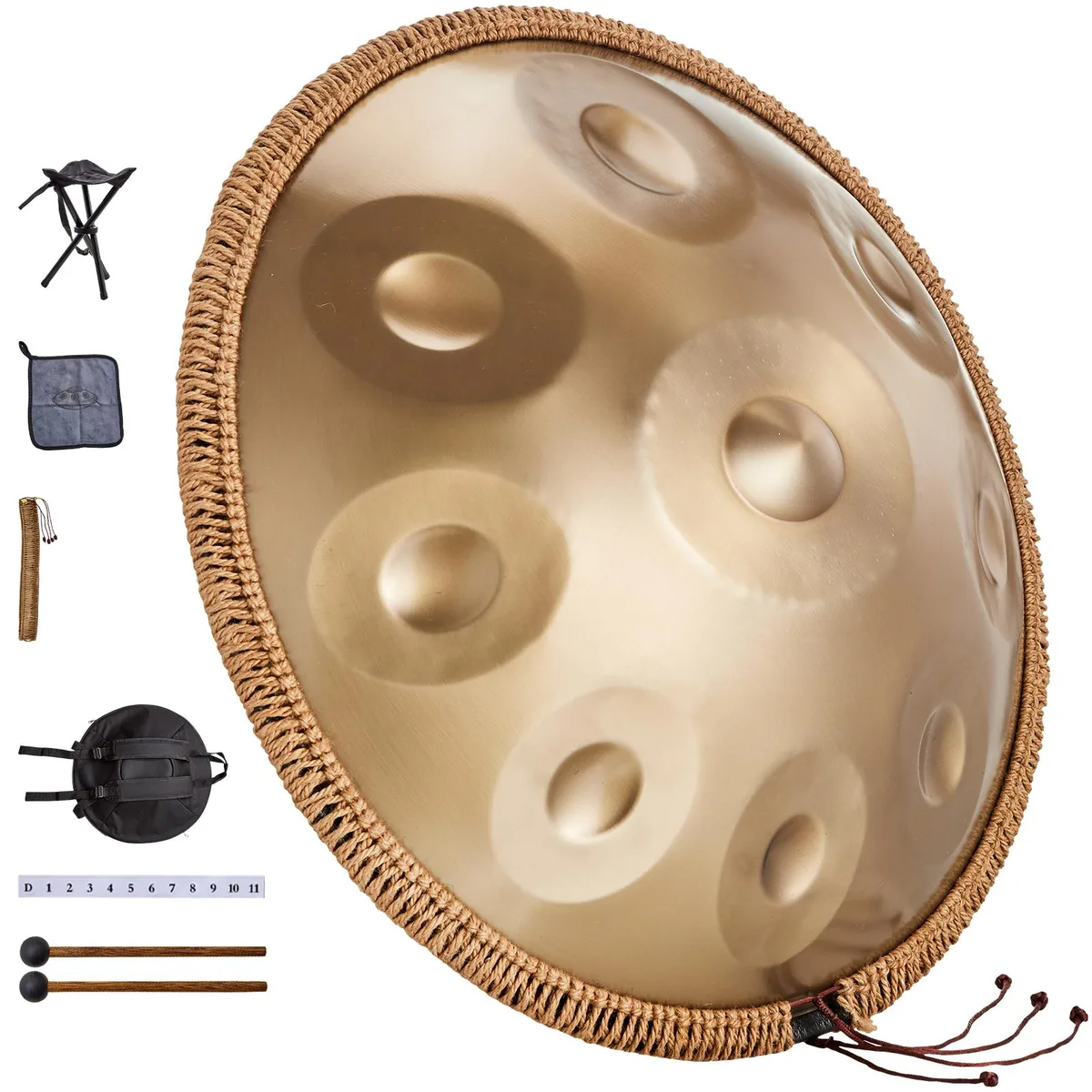 VEVOR VEVOR Handpan Drum 22 in 9 Notes D Minor Golden — product photo