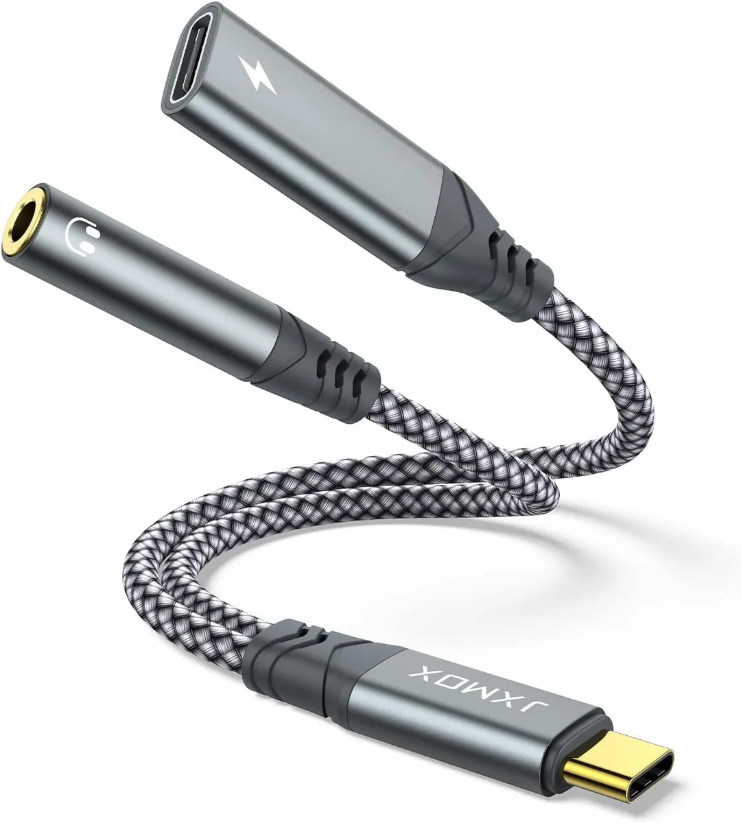 JPWEB JPWEB USB-C to 3.5 mm Headphone Adapter with 60 W PD Charging — product photo