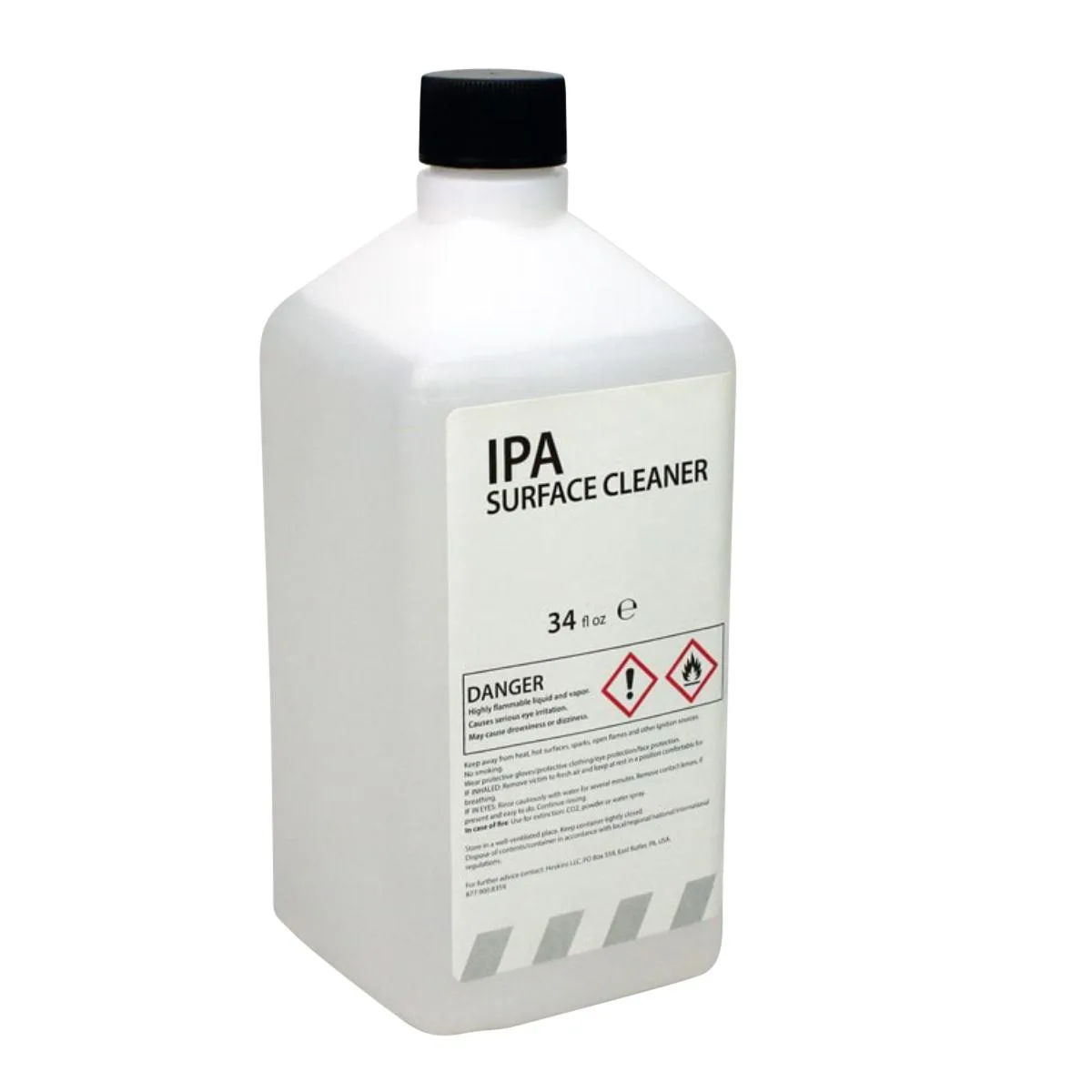 Clear 32 fl oz spray bottle of IPA surface cleaner