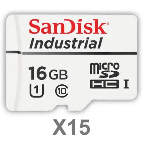 SanDisk SanDisk Industrial IX QD332 16GB microSDHC U1 15-Pack — product photo