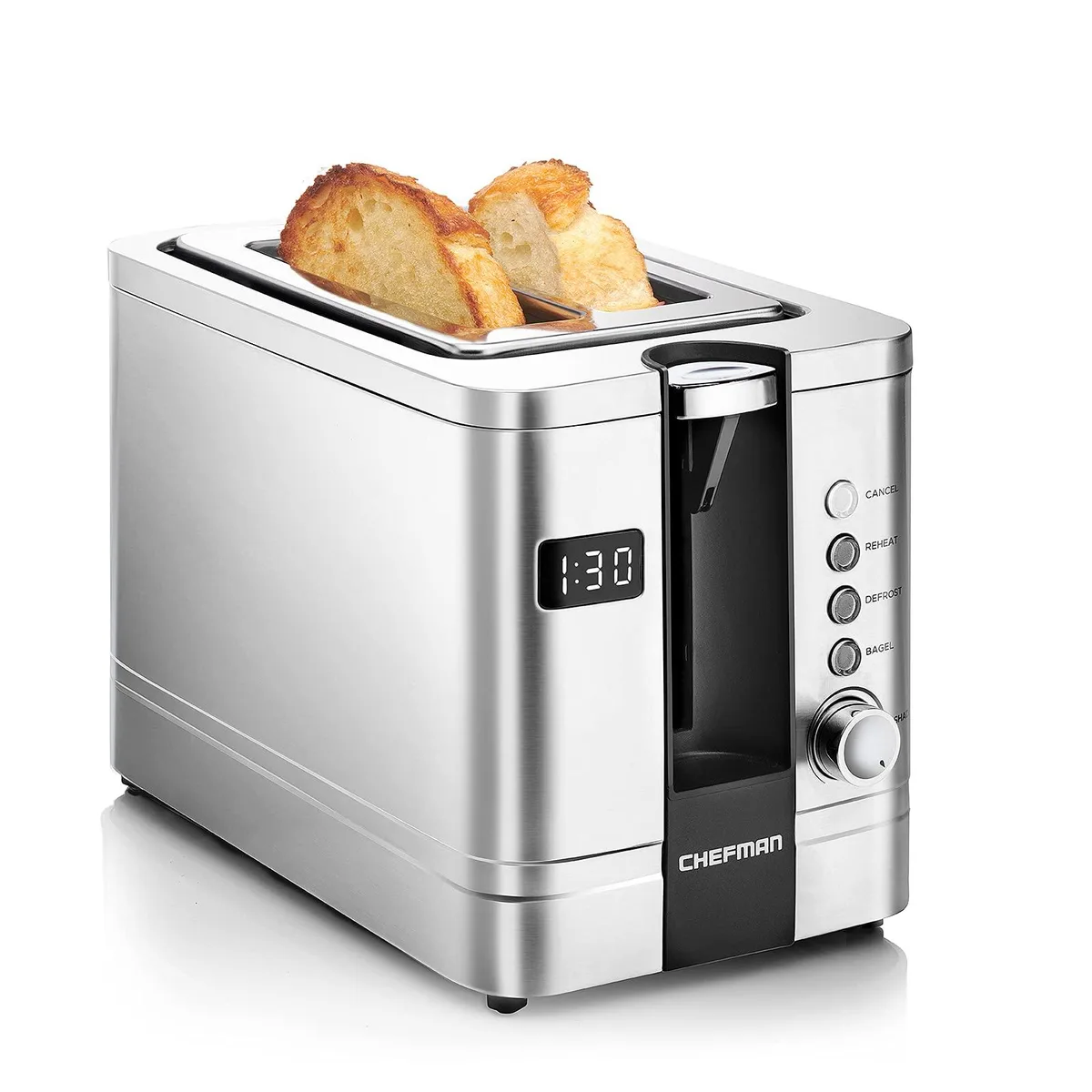 Chefman 2-Slice Digital Toaster Stainless Steel Purple 1500 W — product photo