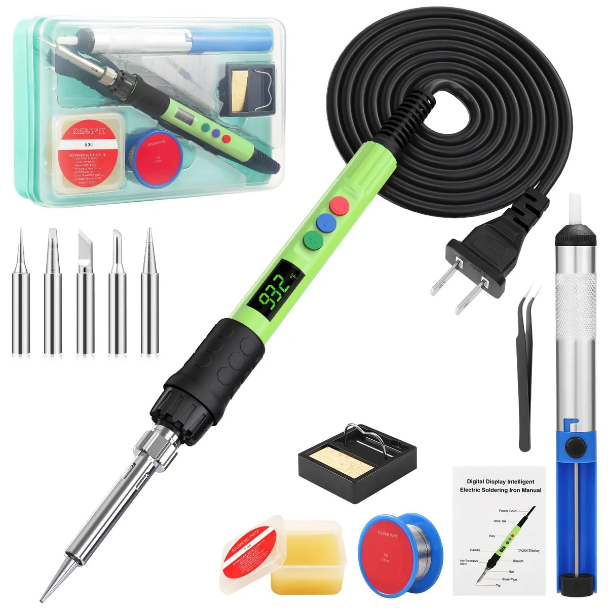 KEHIPI KEHIPI Soldering Iron Kit 120W 110V Green — product photo