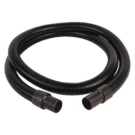 Black anti-static plastic vacuum hose 10 ft long with 1 1/2 in diameter