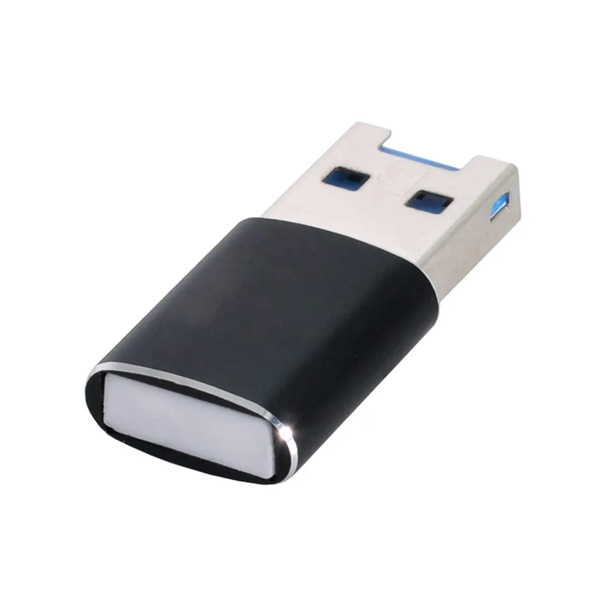 Compact USB 3.0 micro SD card reader adapter with glossy finish