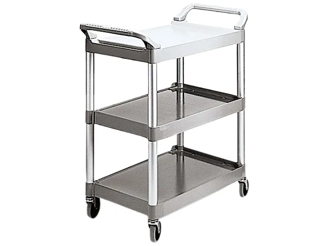 Rubbermaid Rubbermaid 342488PM 3-Shelf Plastic Cart Platinum — product photo