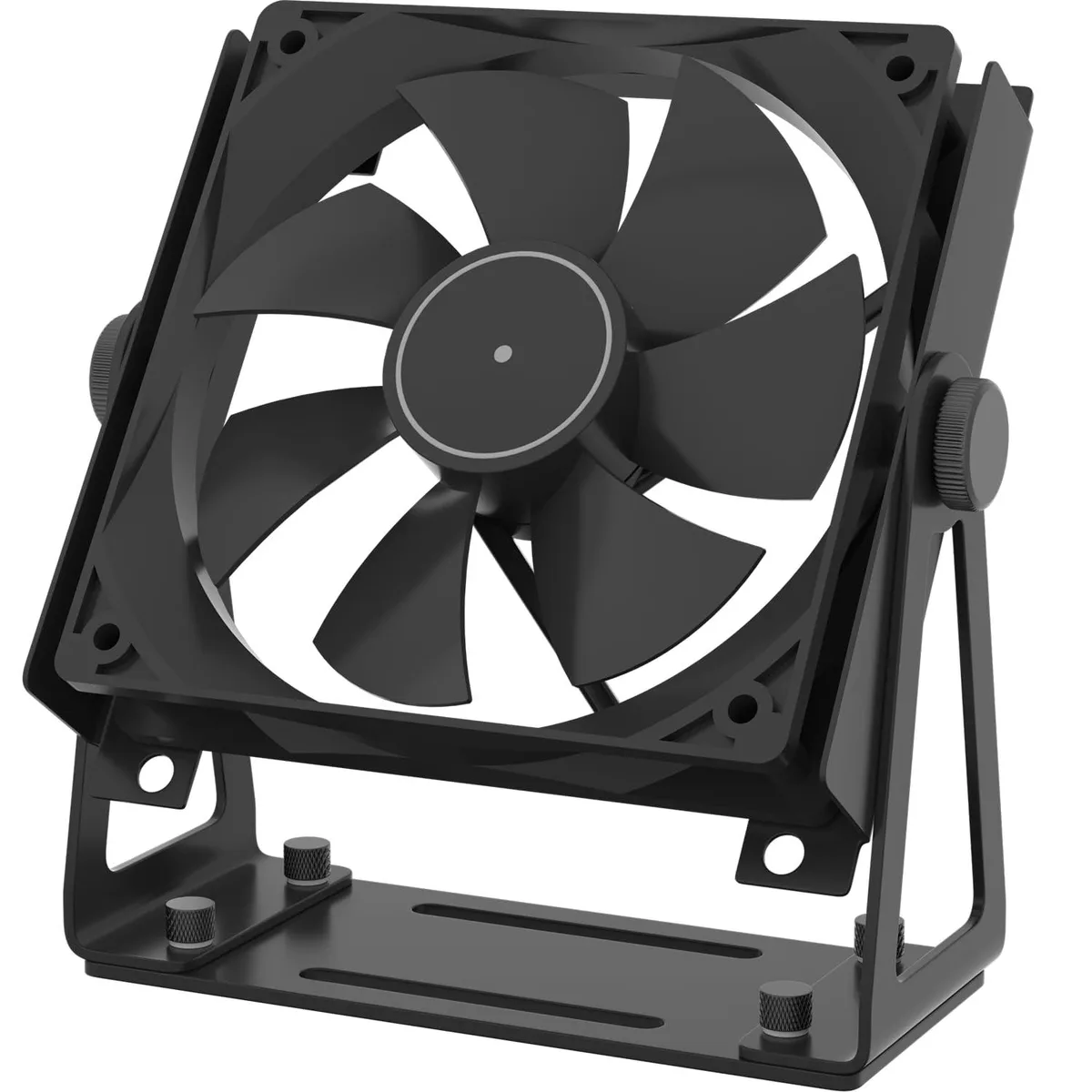 LORDWORLD LORDWORLD Desk Fan Stand Mount Black 120 140mm 360° Rotation — product photo