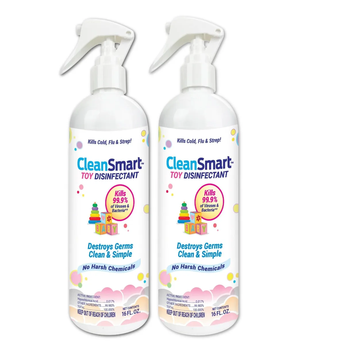  CleanSmart Disinfectant Spray 16 oz Pack of 2 — product photo