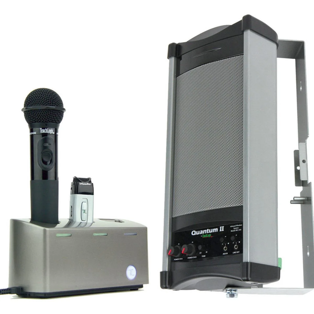 Teach Logic Teach Logic IRQ-3630 Wireless Classroom Mic System with IRC-360 Column Speaker, IRH-35 &amp; IRT-55 Transmitters — product photo