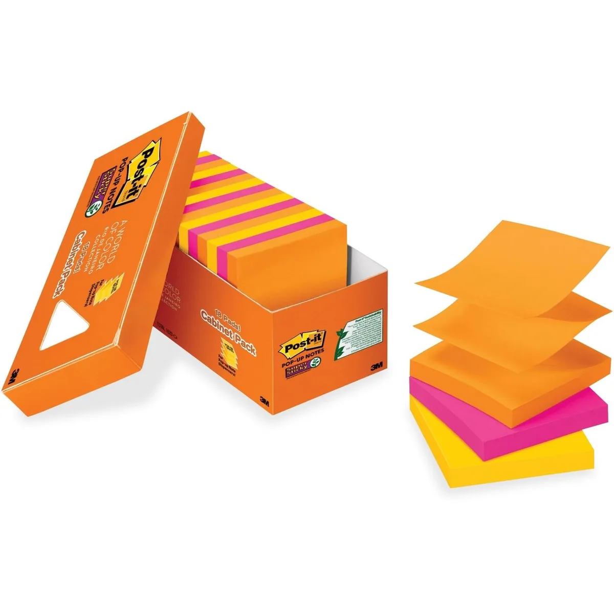 Post-it Post-it R33018SSAUCP Sticky Notes 18 Pads 90 Sheets Multi-Color — product photo