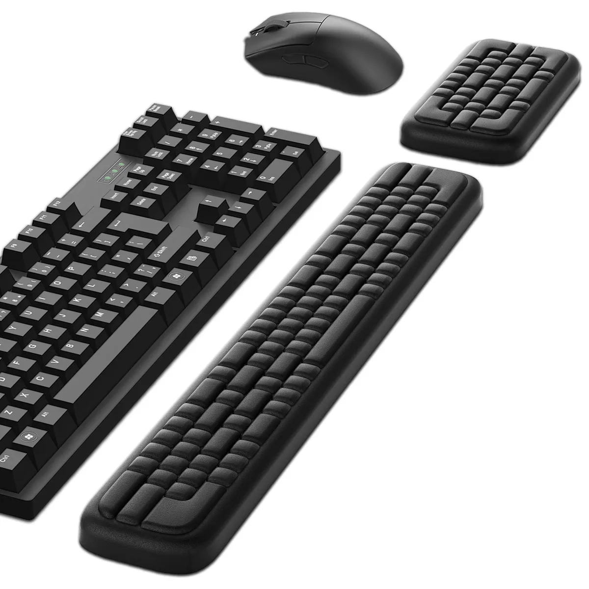 MEKASS 1286 Keyboard Wrist Rest 17.7 x 2.8 in Black — product photo