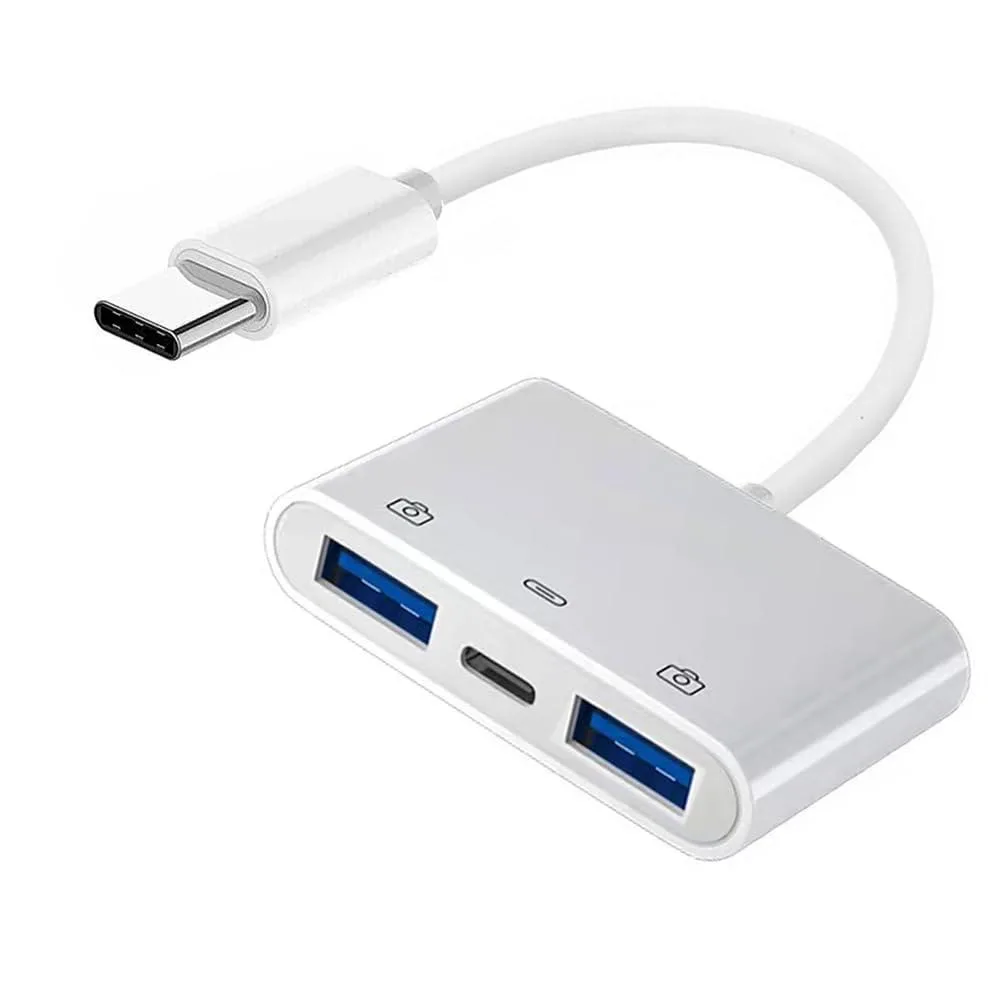 Fervit Fervit USB-C to Dual USB 3.0 Type-A with PD 24W Power Adapter — product photo