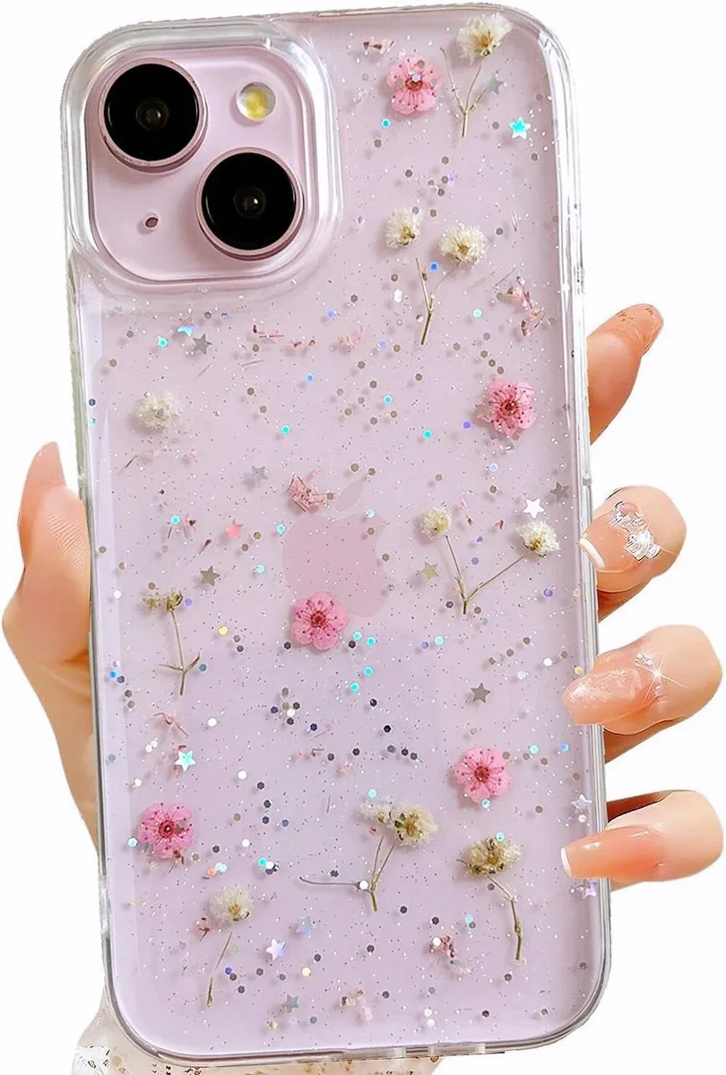 Transcend Transcend Clear Case with Real Flowers for iPhone 13/14/15 6.1 inches — product photo