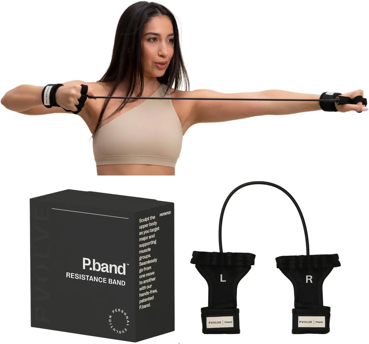 Light resistance band with integrated glove grips