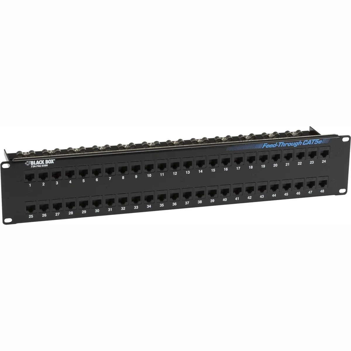 Black Box Corporation Black Box Corporation JPM810A-R2 Feed Through Patch Panel Unshaccs 48 Port Cat 5e — product photo