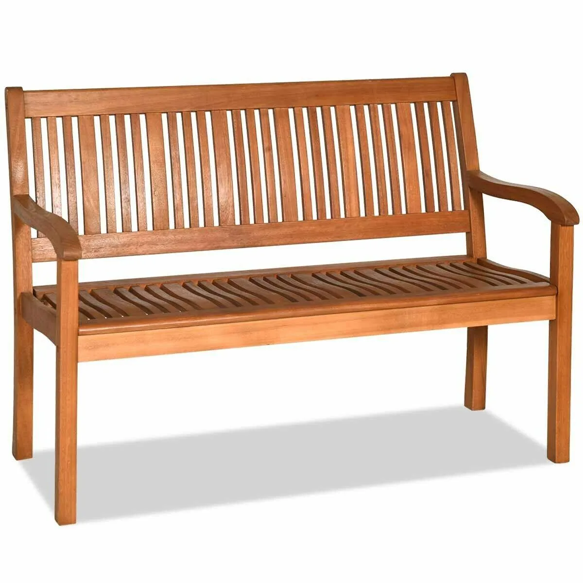 SlickBlue SlickBlue 50" Eucalyptus Garden Bench 2-Seat Natural — product photo
