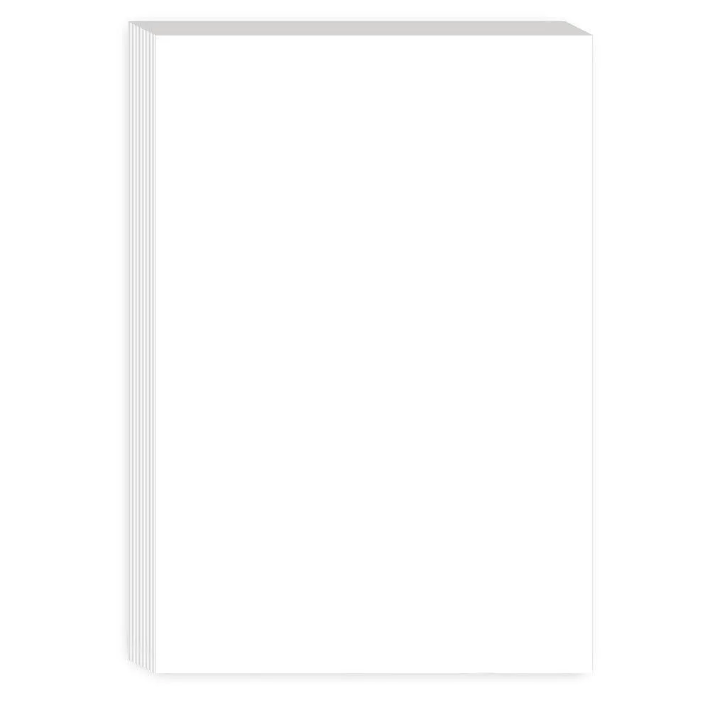 Stack of 100 smooth white A4 sheets 8.3 by 11.7 inches