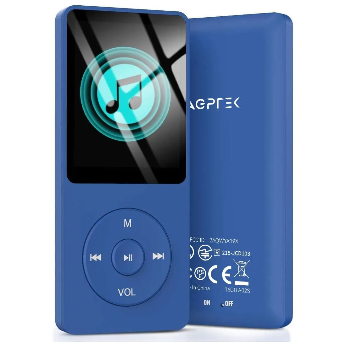  AGPTEK A02S 16GB MP3 Player Dark Blue — product photo