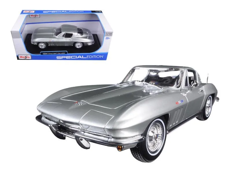 Maisto Maisto 1965 Chevrolet Corvette Silver Special Edition 1/18 Diecast Car — product photo