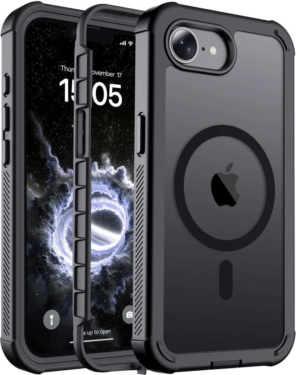  Jaroco Magnetic Case for iPhone 17e &amp; 16e 6.1" Black — product photo