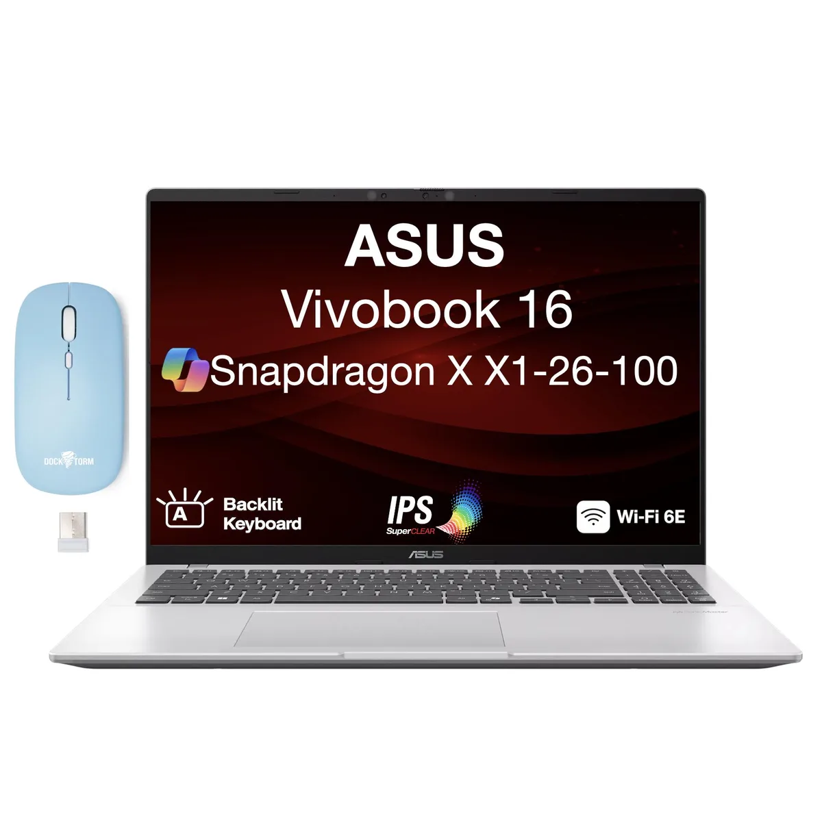 ASUS ASUS Vivobook 16 X1607QA-IS56 Snapdragon X X1-26-100 16GB LPDDR5X 2TB NVMe laptop — product photo