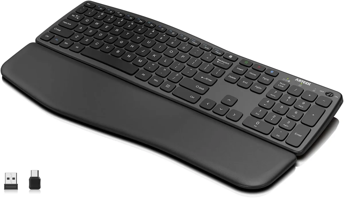 TUKO TUKO HD323 Gaming Keyboard Wireless 2.4 GHz USB-A USB-C Bluetooth Full Size Detachable Palm Rest — product photo