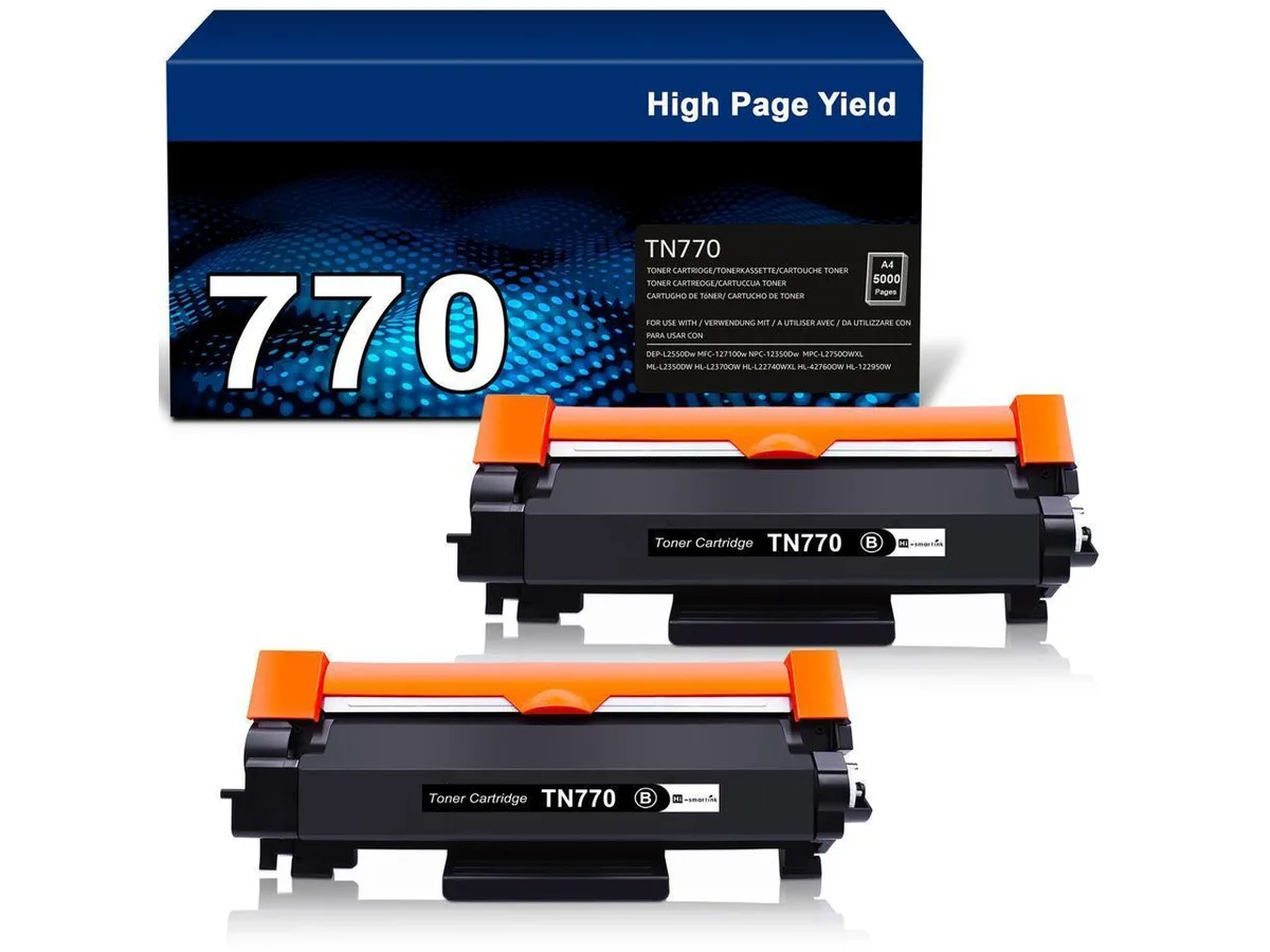 V4ink V4ink TN770 Black Toner Cartridge 2 Pack Compatible with Brother MFC-L2730DW HL-L2370DW — product photo