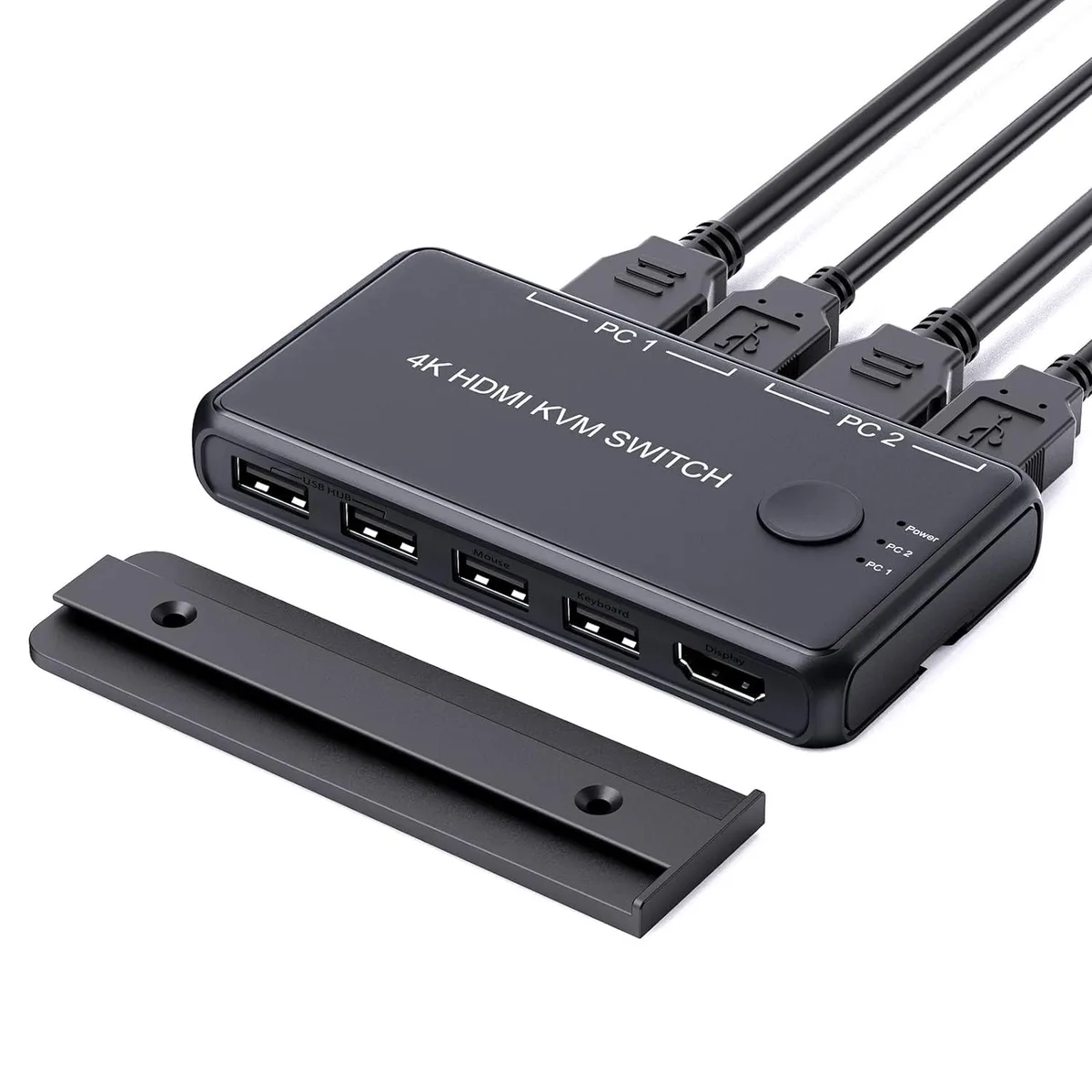 FOCUSTEC FOCUSTEC KVM Switch 2 PC 4K@60Hz HDMI 2.0 Slideway — product photo