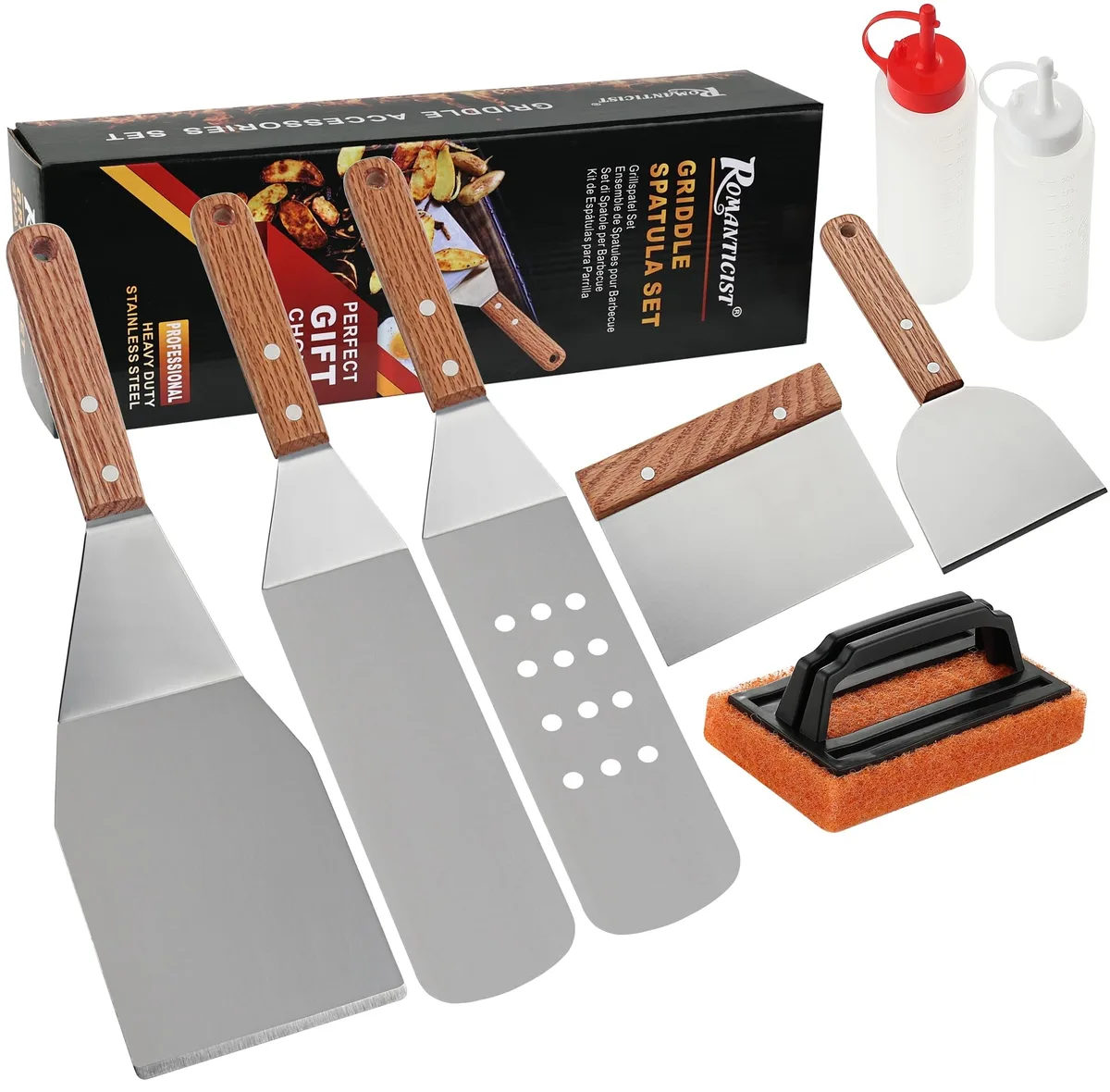  Healthy Living 8pcs Professional Griddle Accessories Kit Stainless Steel — product photo