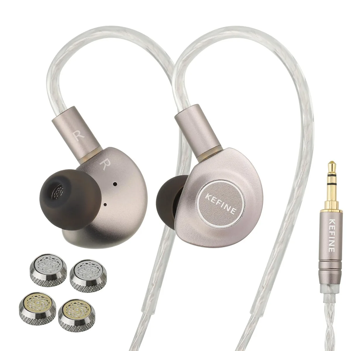 GSM Outdoors GSM Outdoors Kefine Delci AE Hi-Fi IEMs 10mm DLC+PU Driver in-Ear Monitors 2 in 1 Accessories — product photo