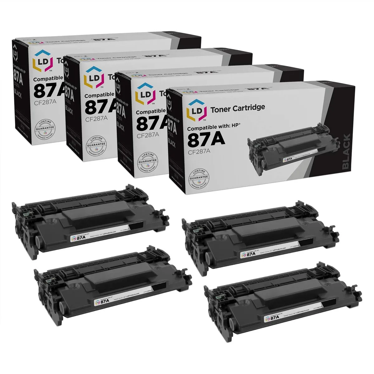 LD Products LD Products HP 87A CF287A Compatible Toner Cartridge Black 4-Pack — product photo