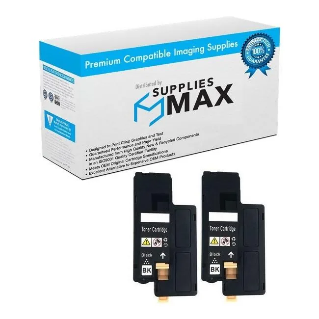 SuppliesMax SuppliesMax Compatible Black Toner Cartridge 2-Pack 1250 Pages for Dell C1660W — product photo