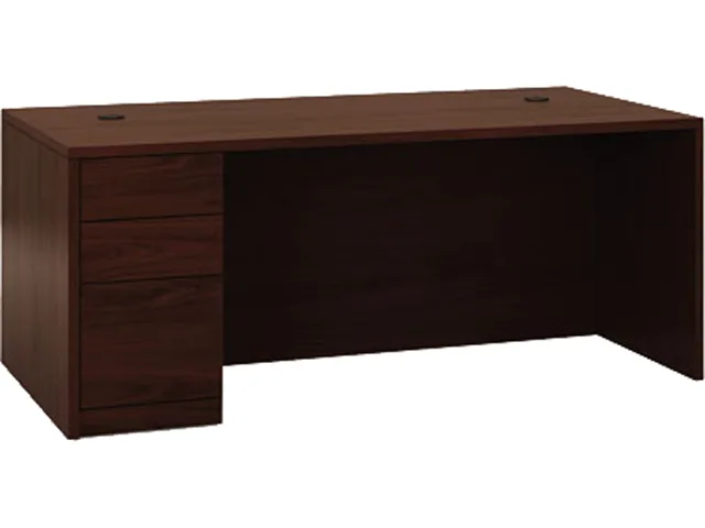 HON HON 105896LNN 10500 Series Single Ped Desk Left 72 x 36 Mahogany — product photo