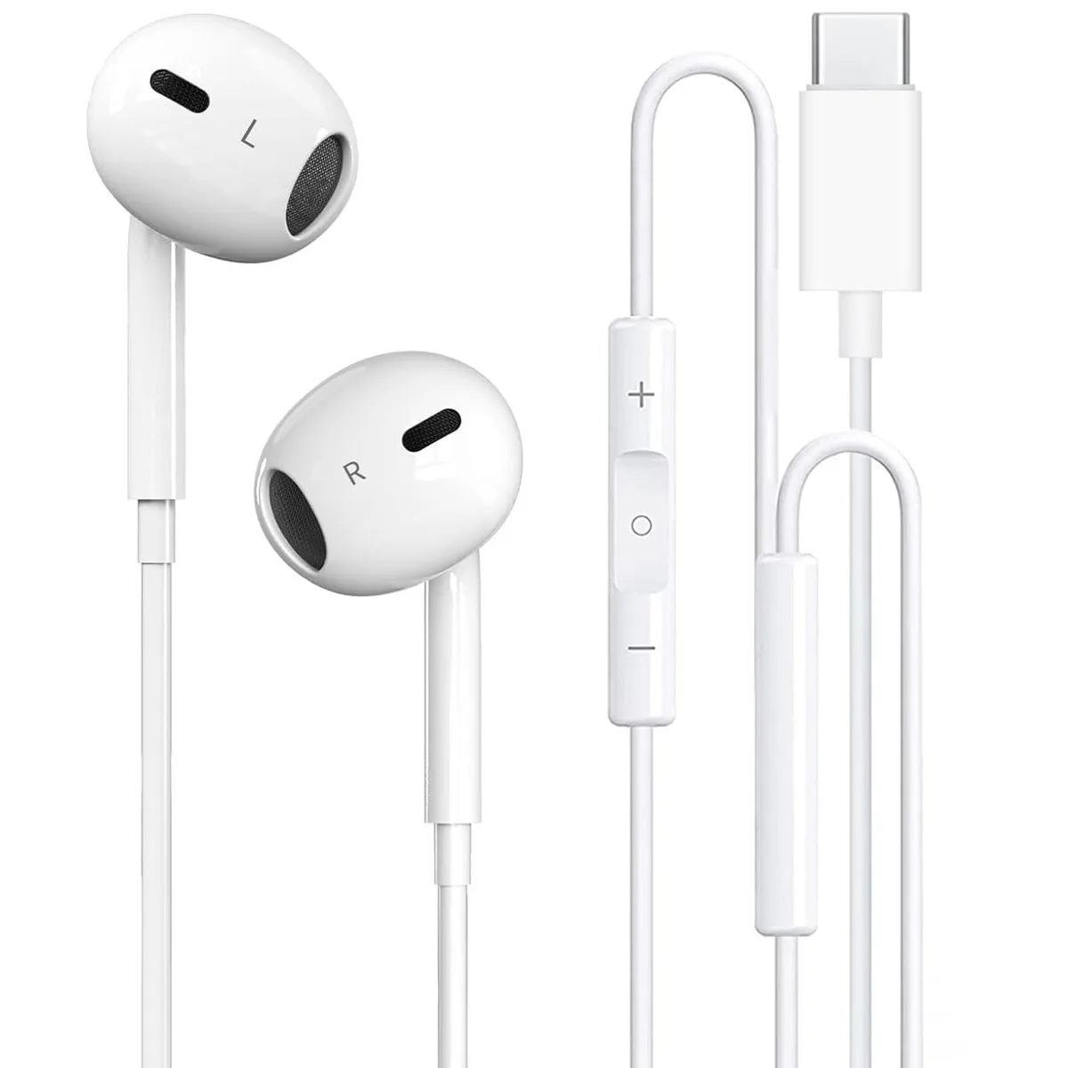  Toperson USB-C wired headphones, white, 1.2 m — product photo