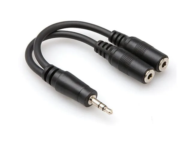 Hosa Technology Hosa Technology YMM-232 3.5mm TRS to Dual 3.5mm TRSF Y Cable 6 in — product photo