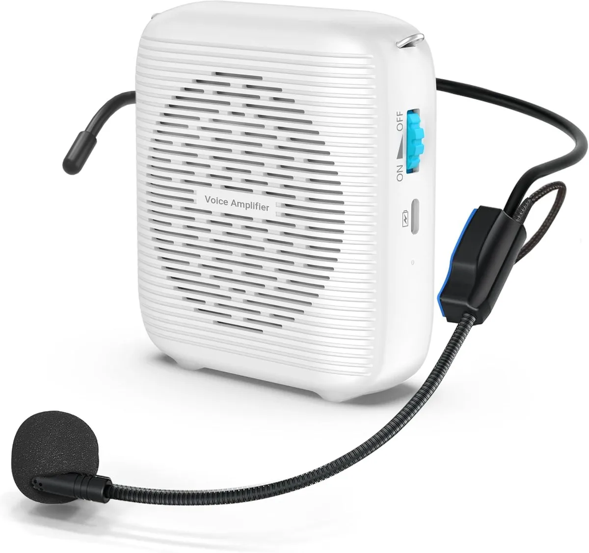 BFKK BFKK Portable Rechargeable Voice Amplifier White 2500mAh 16h 9.7mm Mic — product photo