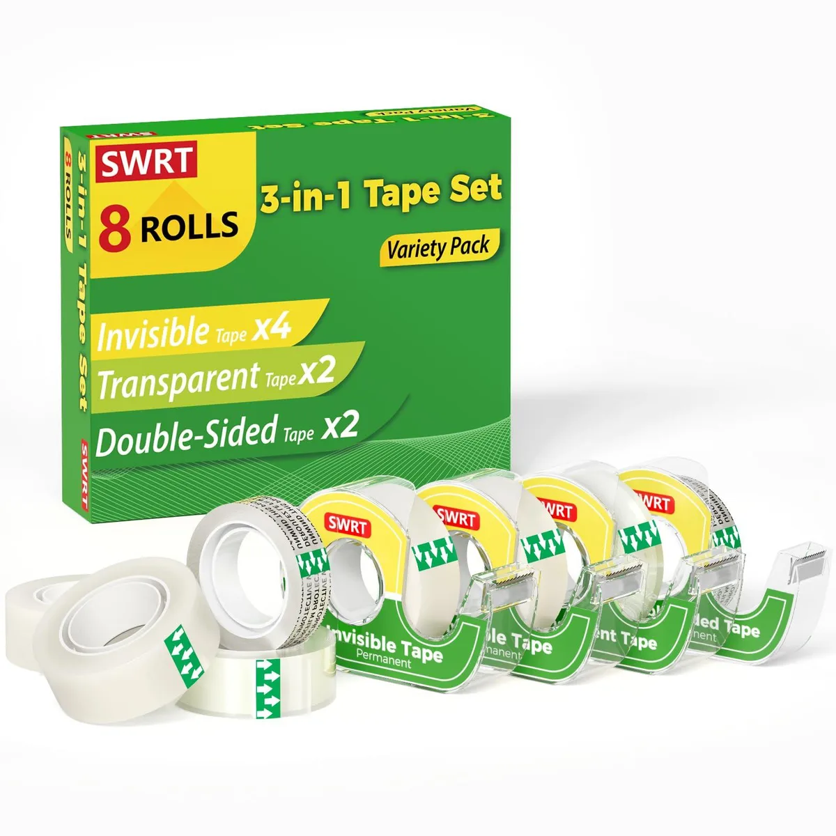  SWRT 31201500 8-Roll 3-Type Tape Set with Dispensers — product photo