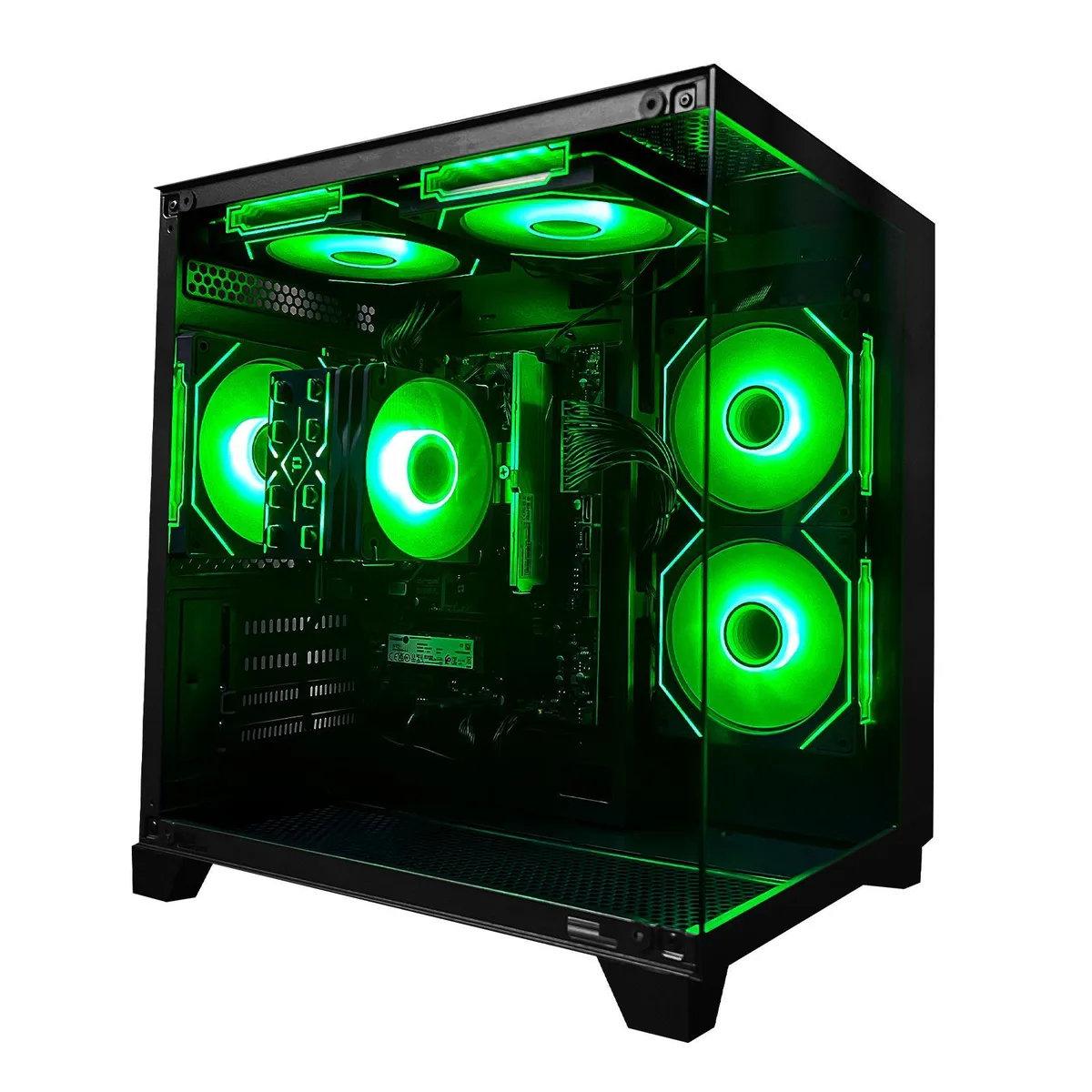 HZG HZG M50 Gaming Desktop PC Ryzen 7 5700G 16GB 1TB NVMe WiFi6 ARGB — product photo