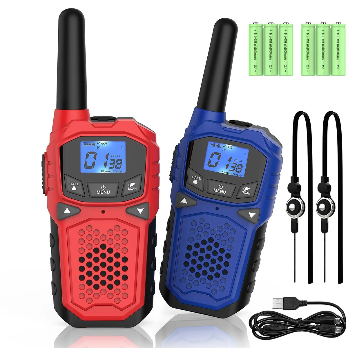  EMERSON WT-K001 Two-Way Radio Pair 22 Channels 121 Codes NOAA Water Resistant — product photo