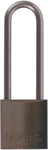Brown anodized aluminum lockout padlock with 3in hardened steel shackle