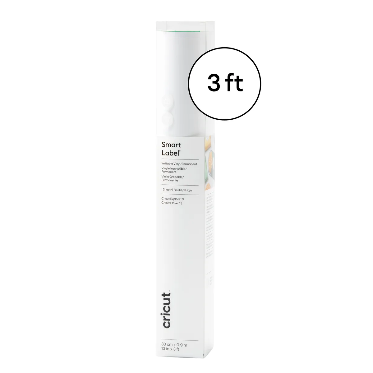 Cricut Cricut 2009445 Smart Label Writable Vinyl 13 in x 3 ft White general craft — product photo
