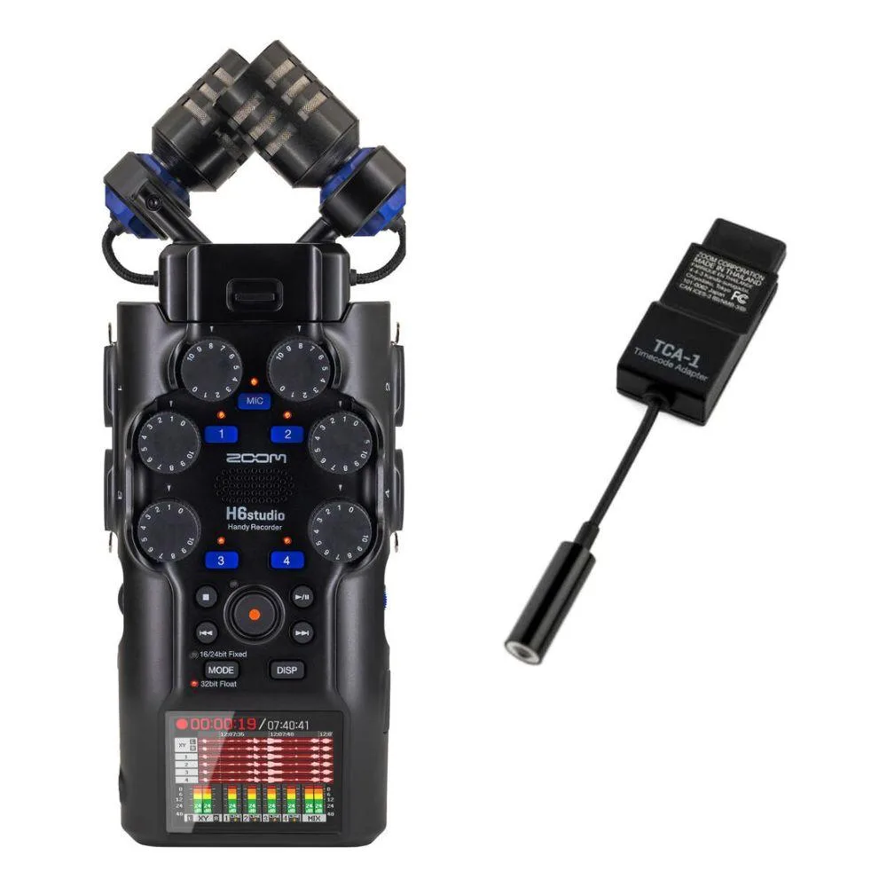 Zoom Zoom H6studio 6-Track Recorder 32-Bit Float with TCA-1 Timecode Adapter — product photo