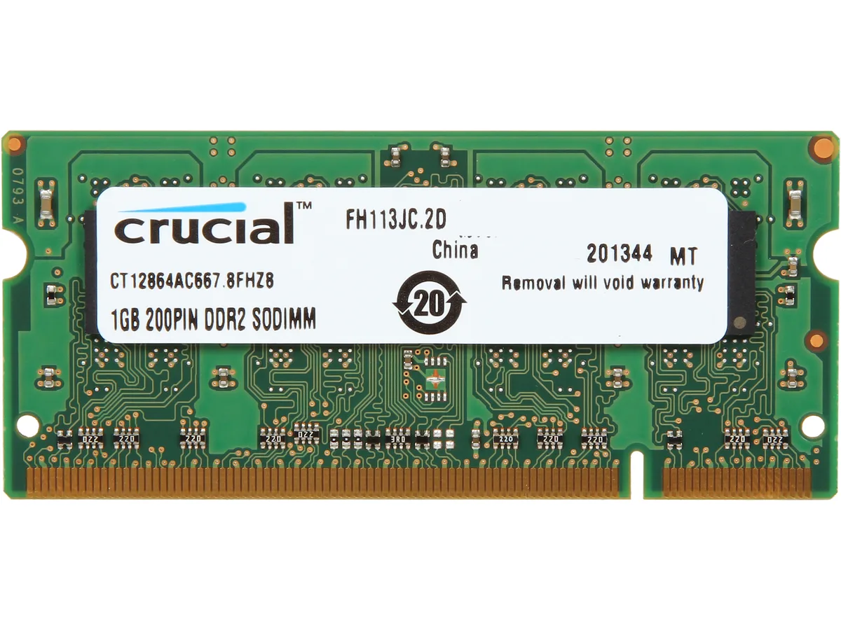 Crucial Crucial CT12864AC667 1GB DDR2 667 laptop RAM — product photo