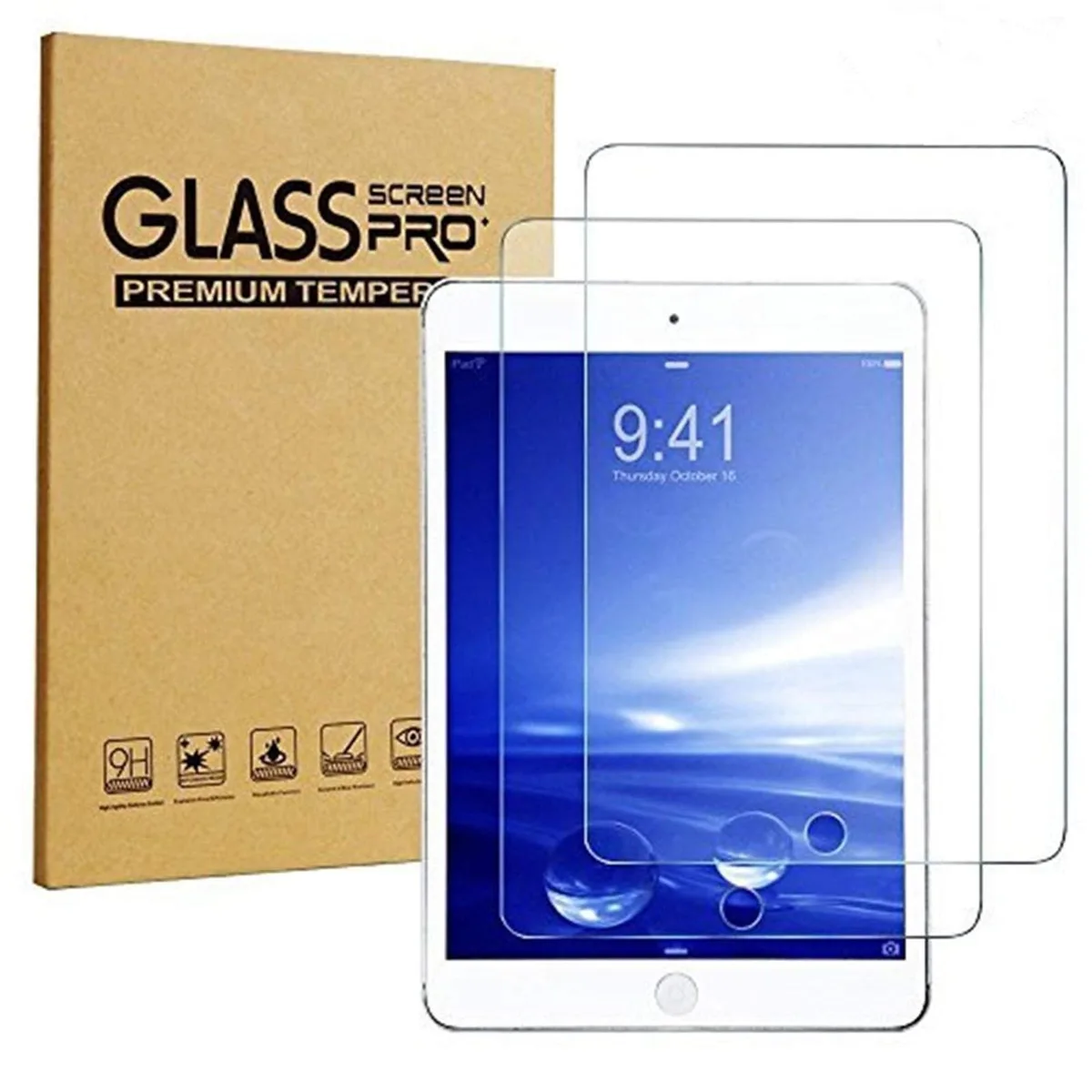 Sincase Tempered Glass Screen Protector 2-Pack for iPad 10.2 9th/8th/7th Gen — product photo
