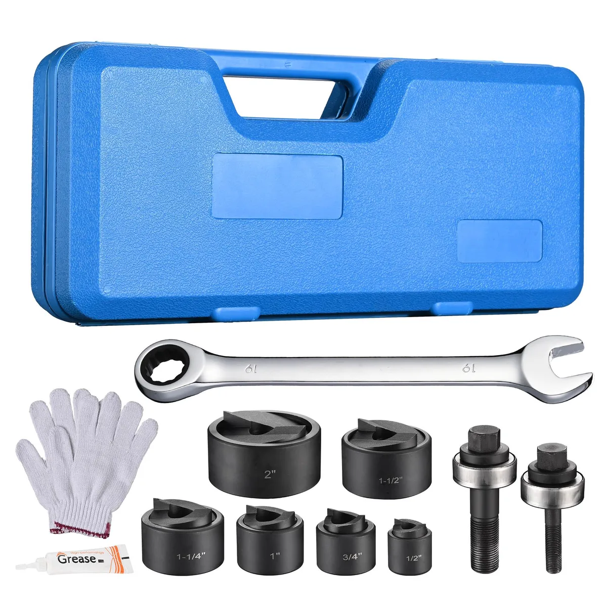 Yescom USA, Inc. Yescom USA, Inc. 25MKH002-CC60B-06 Knockout Punch Set 1/2" to 2" Flooring Tool — product photo