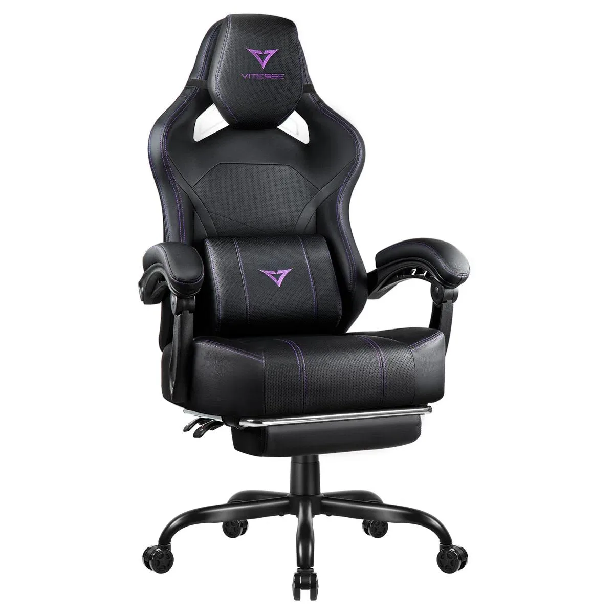 Vitesse Vitesse WZ-ZGGC-PUR-202411 gaming chair Black+Purple 300lb — product photo