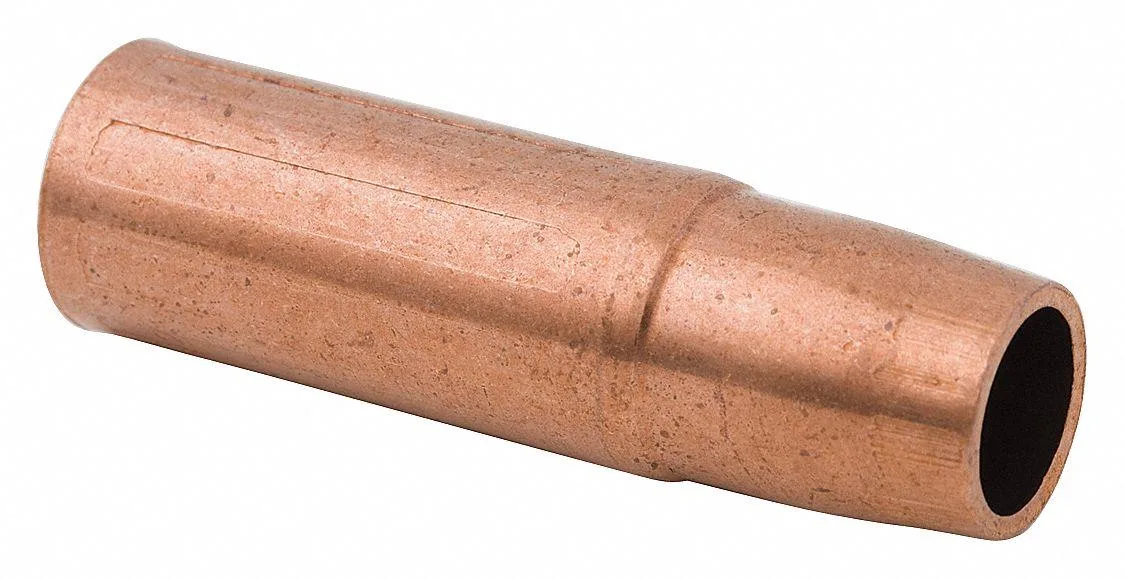 Two copper Tweco self-insulated welding nozzles in a package