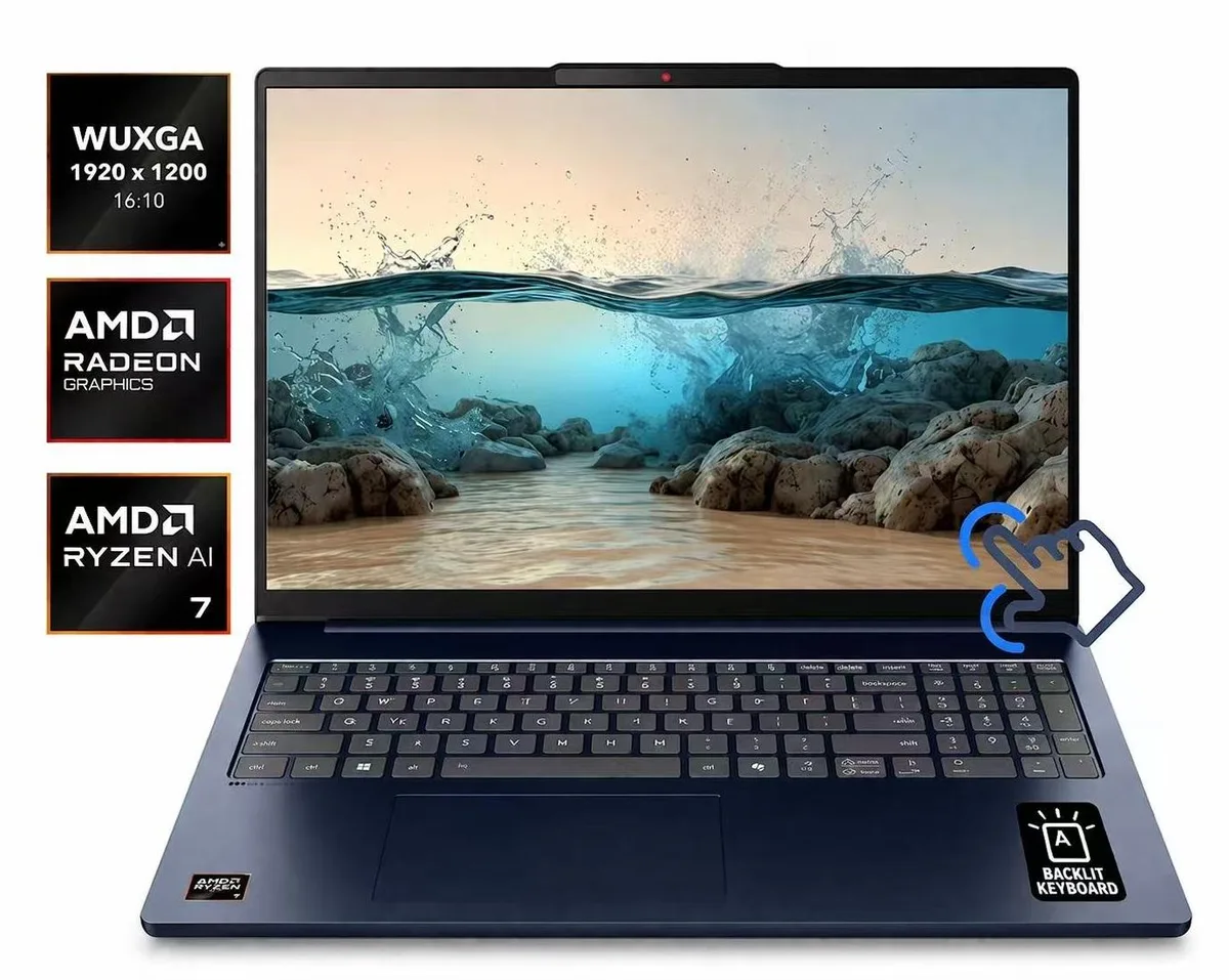 Lenovo Lenovo IdeaPad Slim 5 16" Touch AMD Ryzen AI 7 350 32GB 1TB Cosmic Blue laptop — product photo