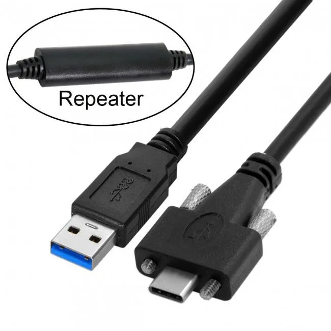 Shenzhen Shenzhong TECH. CO. LTD. Shenzhen Shenzhong TECH. CO. LTD. USB 3.1 Type-C Dual Screws Locking to USB 3.0 Cable 800cm — product photo