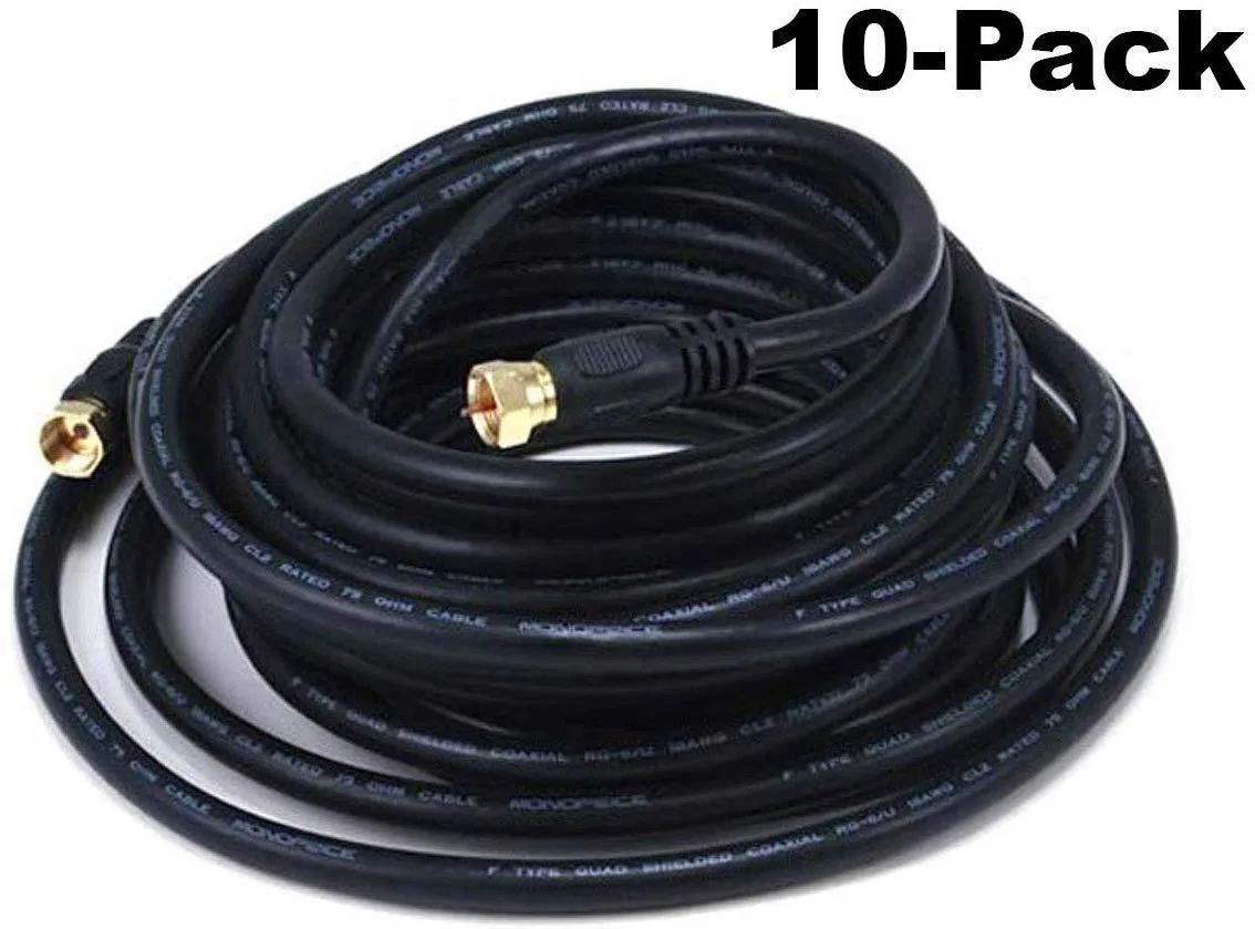 iMBAPrice iMBAPrice RG6 Coaxial Cable 25 ft Pack of 10 — product photo